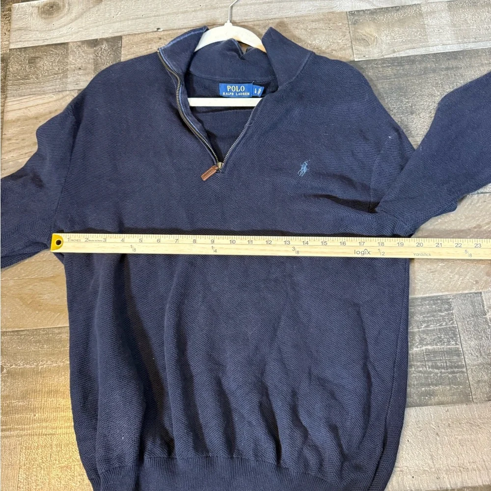 Polo Ralph Lauren Pima Cotton Quarter‎ Zip Sweater Preppy Golf Dadcore Size L